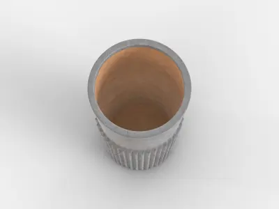 Vase Concrete Tall Low-poly 3D model