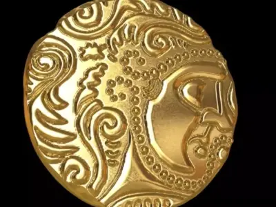 celtic coin 3D print model