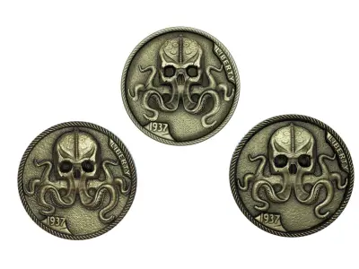 Pile of coins Low-poly 3D model