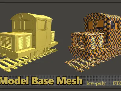 10Base mesh Vol02 Low-poly 3D model