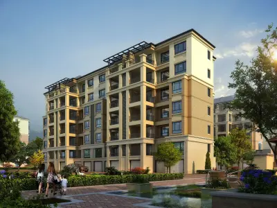 3Dmax fashion city commercial square building 141 3D model