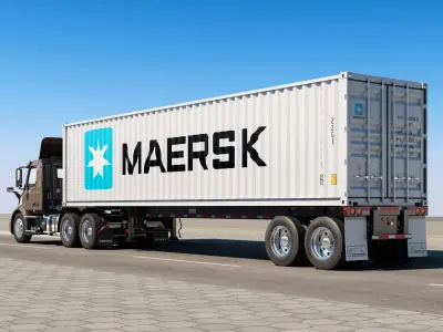 Volvo VNR 300 Container 3D model