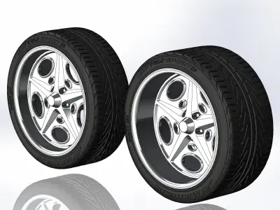 Set of custom wheels Intro Holbrook for your scale model  3D print model