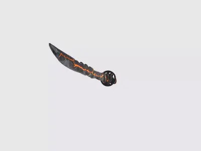 Solar Flare Katana - Game Ready PBR Japanese Sword 3D model