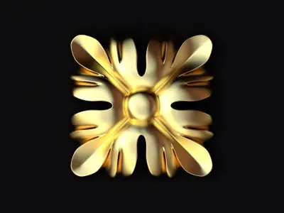 Central decor ornament for furniture Free 3D model 24