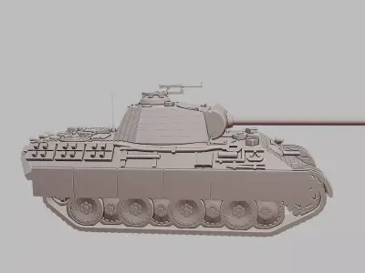Panther Ausf A German WWII Medium Tank 3D Printable 3D print model