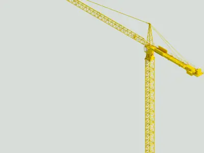 Construction Tower Crain -32 Low-poly 3D model