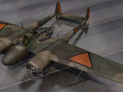 Fokker G-1 Faucher 3D model