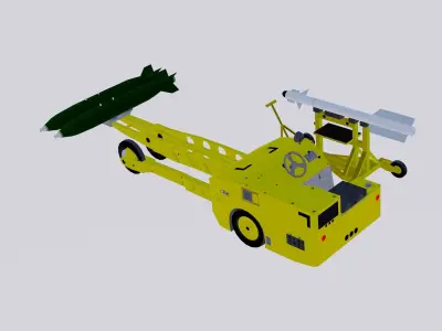 MJ-1 bomb loader Missile 3D model