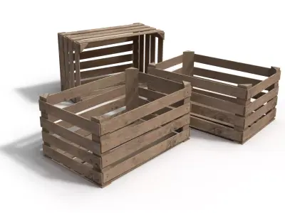 Wooden Crate 3D 3D model