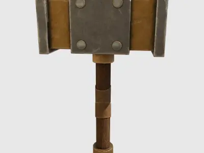 Fantasy Hammer Low-poly 3D model shop