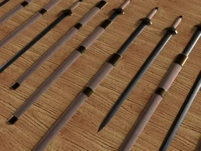Simple Sword Free low-poly 3D model get
