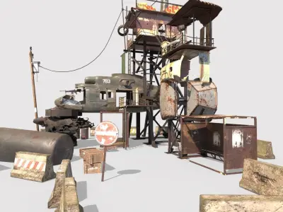 Post-Apocalyptic Outpost 3D model