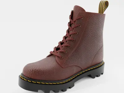 Leather Boot Combat - Military Tactical - Bundle 3D Model Pack