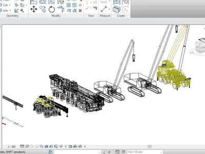 20 Models Cranes Revit Family 2015 3D model