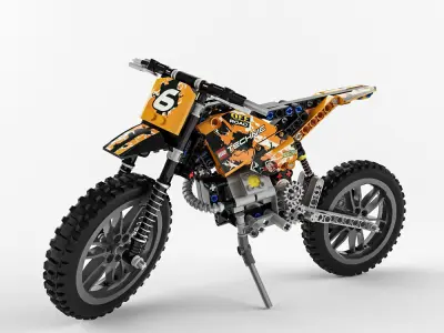 Lego Technic Moto Cross Bike 3D model