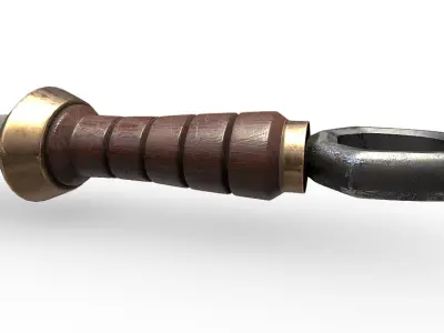 Medieval Dagger Authentic 3D Model for Historical Visualizations 3D model
