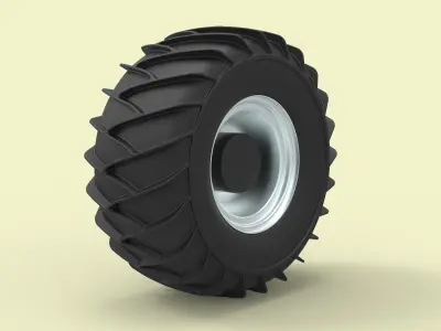 Wheel for snow 3D model