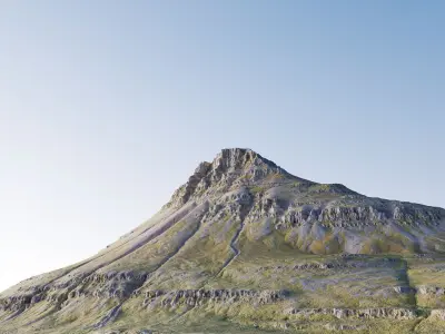 Massive Icelandic Mountain - 3D PBR Model 3D model