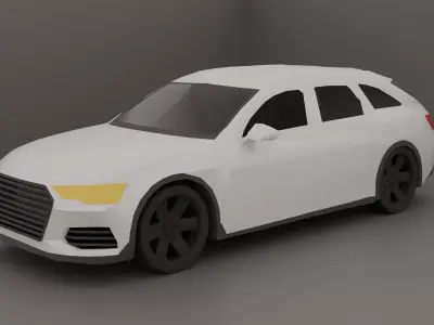 Low Poly Sports Car 2 Free low-poly 3D model
