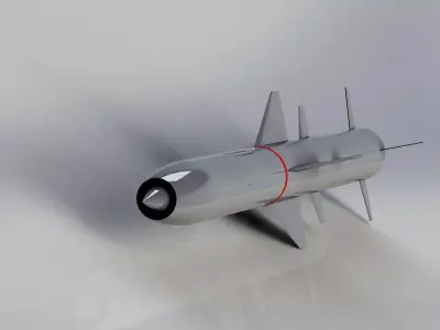 BrahMos Supersonic Cruise  missile Realistic 3D  3D model