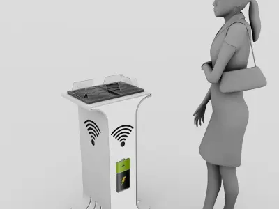 Phone charging Kiosk  3D model