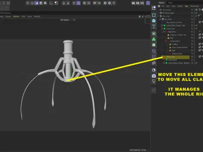 Metal Claw 12 with RIG 3D model