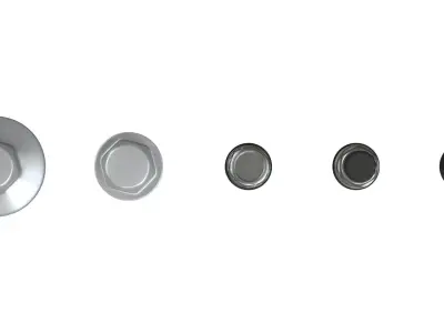 Valve Stem and Bolts Low-poly 3D model