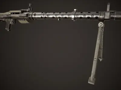 MG-34 Low-poly 3D model