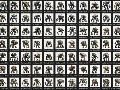 900 Robots Concept 8K Resolution - References 3D model