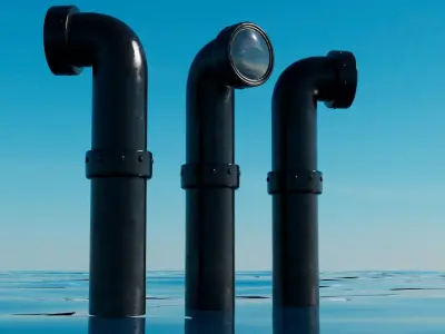 Submarine Periscope Low-poly 3D model