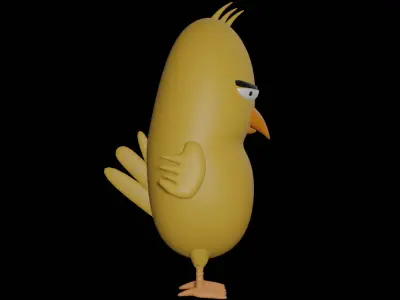 Offended Bird Free 3D model