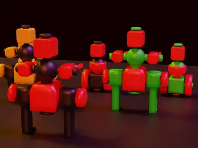 Toy Robots 3D model