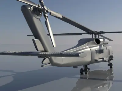 MH-60R blackhawk helicopter 3D print model