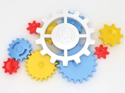 Mechanical gears 3d model 3D model