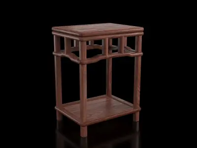 Chinese Ming Style Accent Side Table 3D model