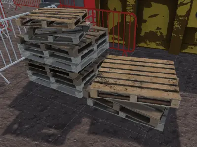 pallet bundle Low-poly 3D model