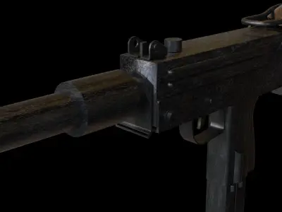 Mac 10 Smg Rifle Gun Assault Rifle Gun Weapon  3D Model Low-poly 3D model