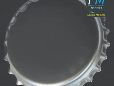 Crown cork with label 3D model