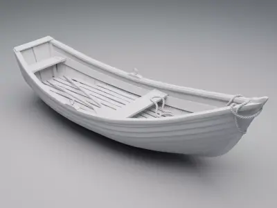 Wooden Boat 3D model