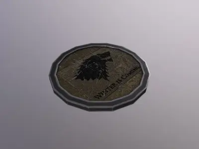shild game of thrones logo 3D model