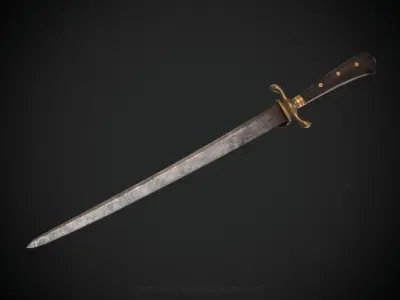 Eastern European Short Sword Low-poly 3D model