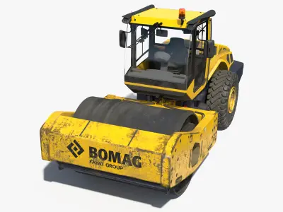 BOMAG BW226 DH5 Single Drum Compactor Dirty 3D model