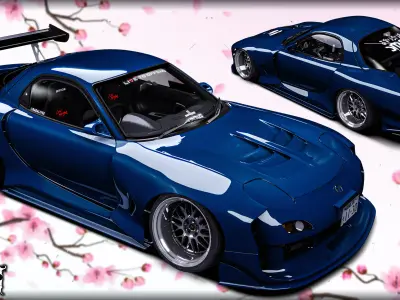 LTO - Live to offend RX7 Widebody  3D model
