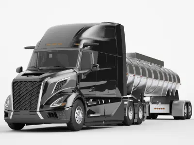  Semi Truck Generic Fuel Tank Trailer 04 