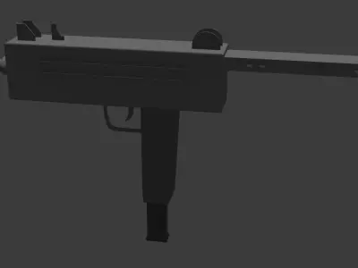 Low-poly Uzi Free low-poly 3D model
