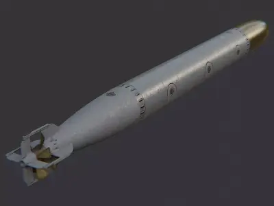German Torpedo Naval Weapon Model Low-poly 3D model
