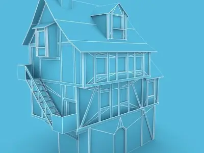 Medieval Building 25 Barbican Low-poly 3D model