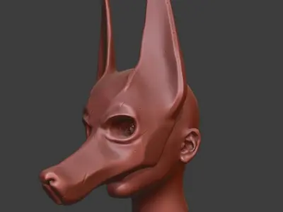 for printing - Anubis Mask 3D print model