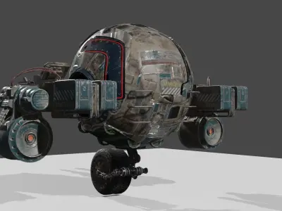 old robot with new head 3D model